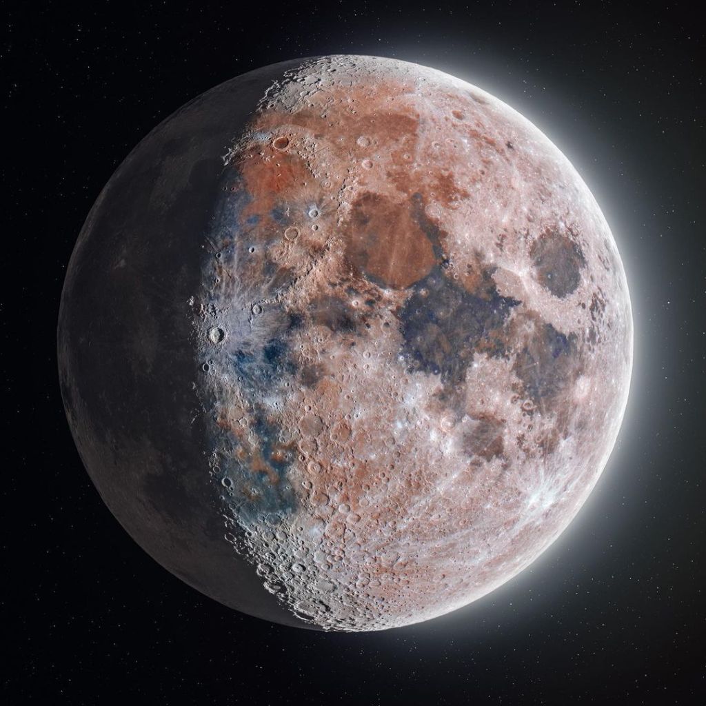 Gracias a una nueva fotografía astronómica, ahora sabemos de qué color es la Luna realmente